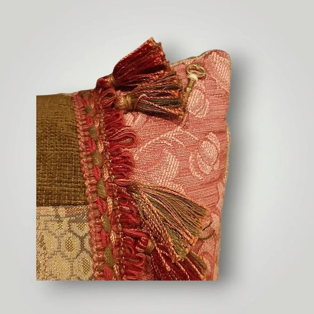 French Tapestry Throw Pillow Appx. 15x15